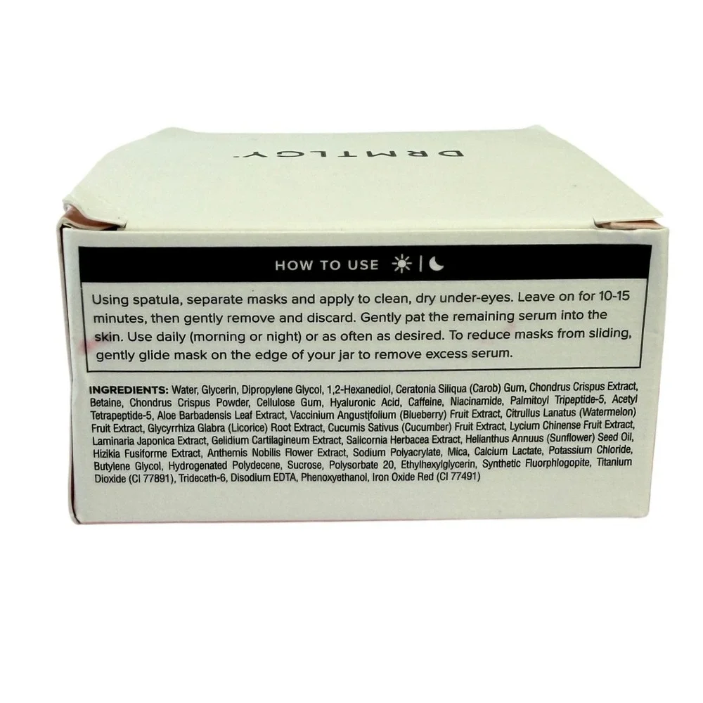 DRMTLGY Brightening Eye Masks 60 Masks Caffeine Niacinamide Hyaluronic Acid New